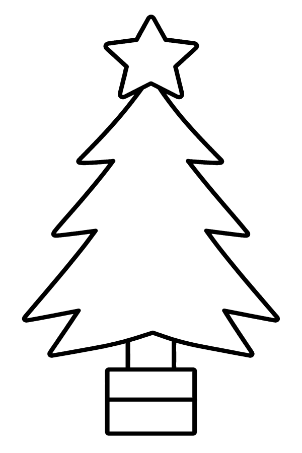 Albero di Natale da colorare: la sagoma dell'albero di Natale da decorare