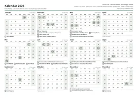 Halaman pertama kalendar tahunan, A4 landskap (A4 landskap · 1 halaman · kira-kira 92 KB)
