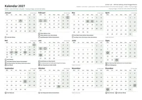 Halaman pertama kalendar tahunan, A4 landskap (A4 landskap · 1 halaman · kira-kira 91 KB)