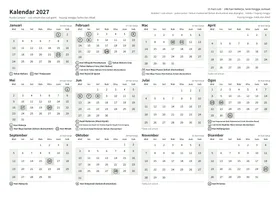 Halaman pertama kalendar tahunan, A4 landskap (A4 landskap · 1 halaman · kira-kira 97 KB)