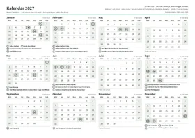 Halaman pertama kalendar tahunan, A4 landskap (A4 landskap · 1 halaman · kira-kira 103 KB)