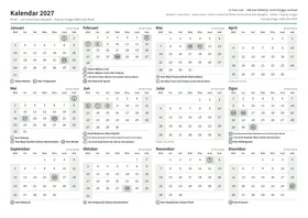 Halaman pertama kalendar tahunan, A4 landskap (A4 landskap · 1 halaman · kira-kira 97 KB)