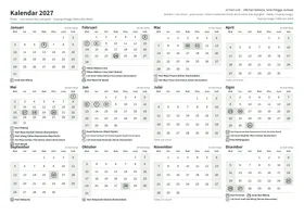Halaman pertama kalendar tahunan, A4 landskap (A4 landskap · 1 halaman · kira-kira 103 KB)