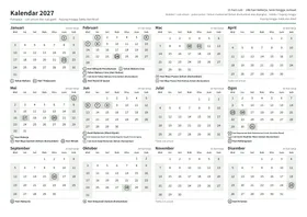 Halaman pertama kalendar tahunan, A4 landskap (A4 landskap · 1 halaman · kira-kira 97 KB)