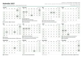 Halaman pertama kalendar tahunan, A4 landskap (A4 landskap · 1 halaman · kira-kira 97 KB)