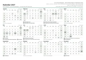 Halaman pertama kalendar tahunan, A4 landskap (A4 landskap · 1 halaman · kira-kira 197 KB)