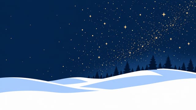 星空雪丘聖誕電腦桌布，圖上沒有文字