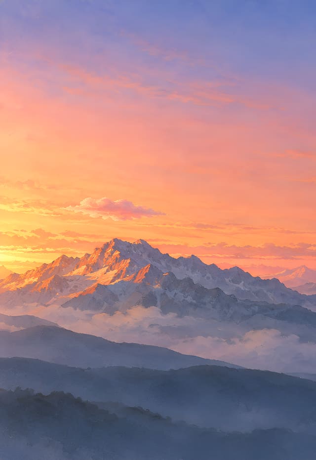 雪峰上空的疊層莢狀雲，iPhone Duo 外螢幕桌布，圖上沒有文字
