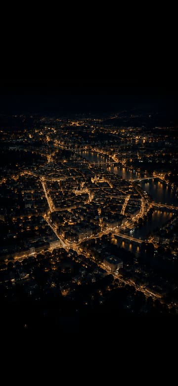 空拍城市夜景，手機桌布，圖上沒有文字