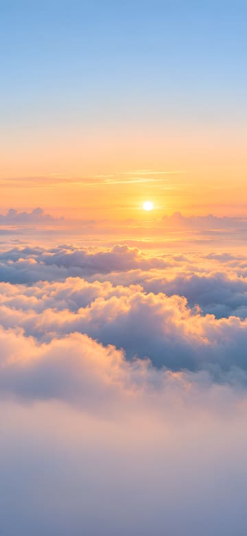 日出時的雲海，手機桌布，圖上沒有文字