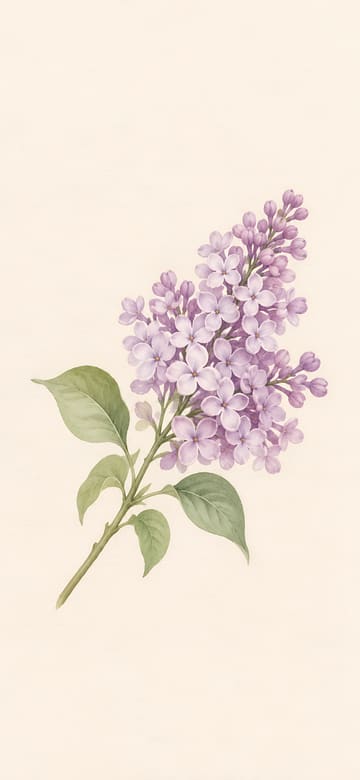 ライラックの花（スマホ壁紙、文字なし）