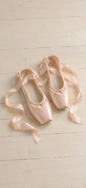 Chaussons de danse roses, fond d'écran de téléphone sans texte