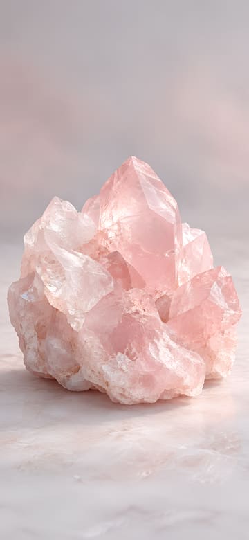 Quartz rose brut, fond d'écran de téléphone sans texte