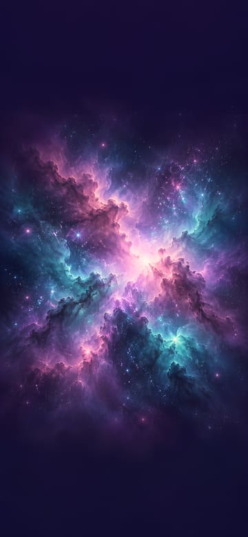 Bunter Sternennebel, Handy-Hintergrundbild ohne Text