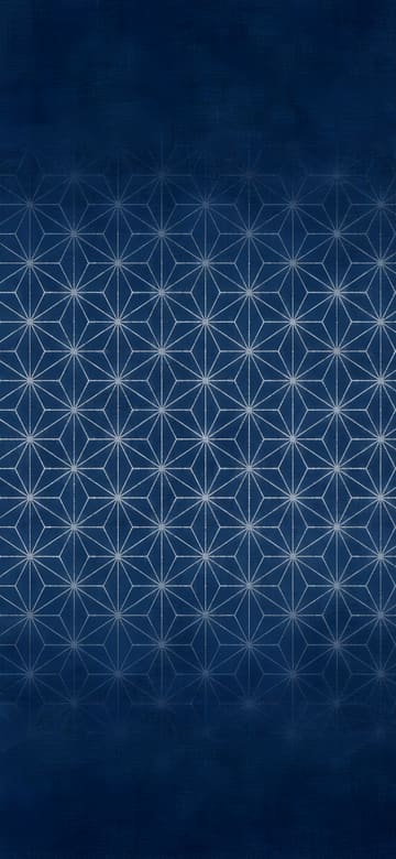 藍染めの麻の葉（スマホ壁紙、文字なし）
