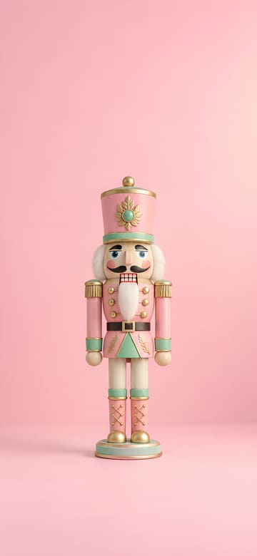 Pastel Nutcracker Soldier, phone wallpaper with no text