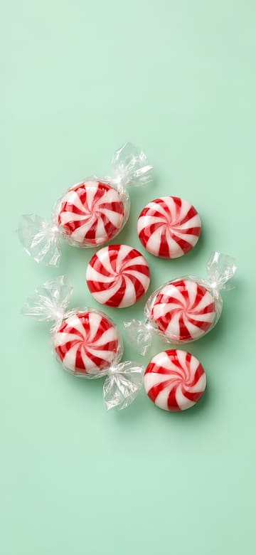 Peppermint Swirl Candies, phone wallpaper with no text