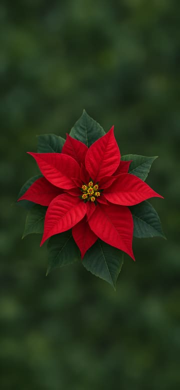 Red Poinsettia Up Close, phone wallpaper with no text
