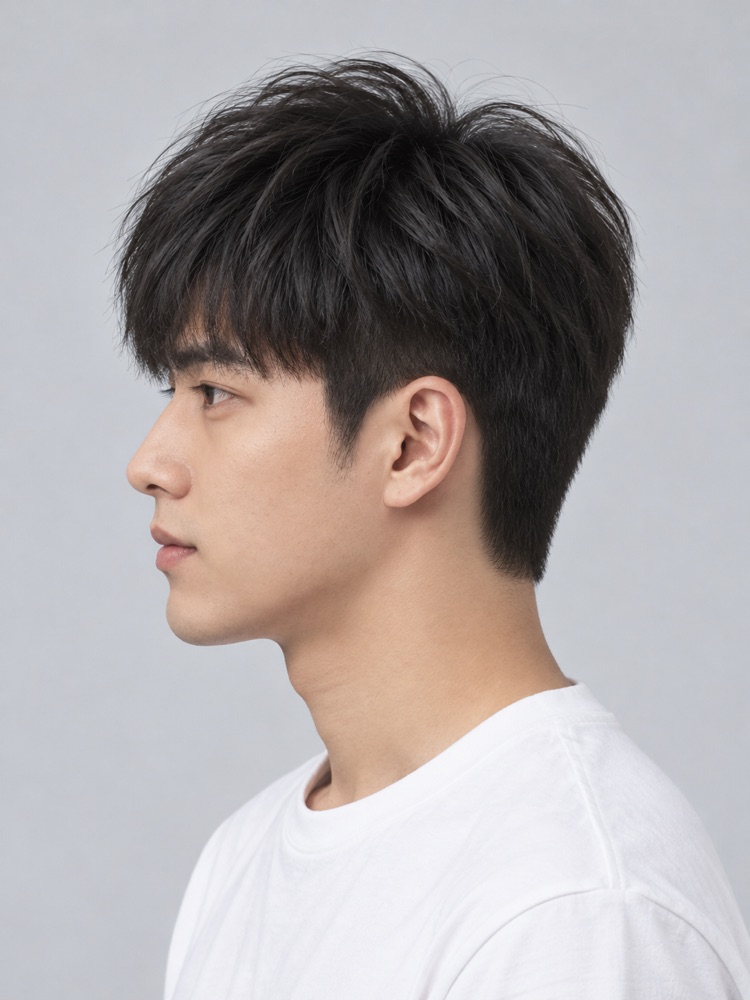 後腦扁・27 歲剪氣墊燙