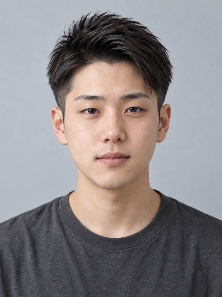 鵝蛋臉・23 歲剪推高髮型