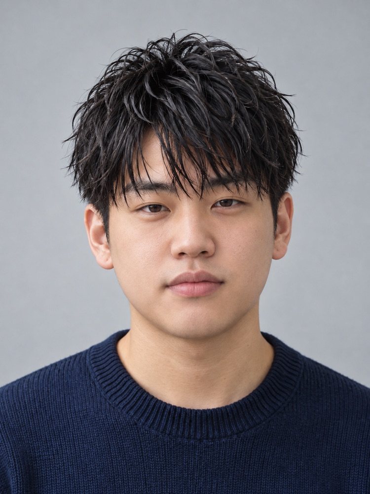 圓臉・20 歲剪束感燙