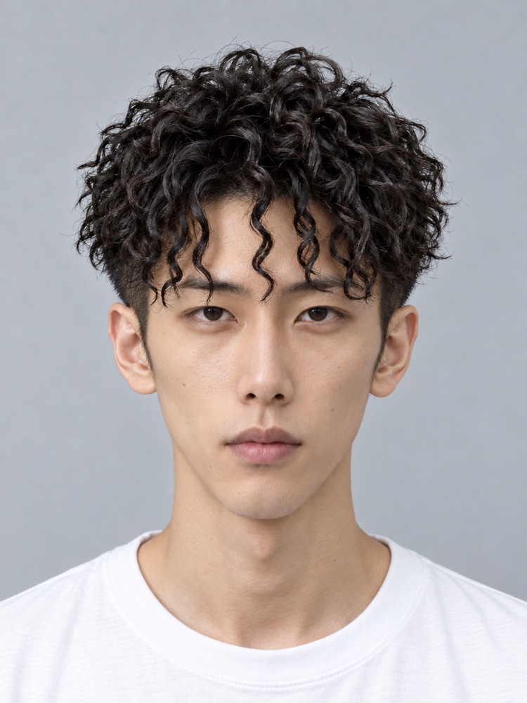 長臉・24 歲剪螺旋燙