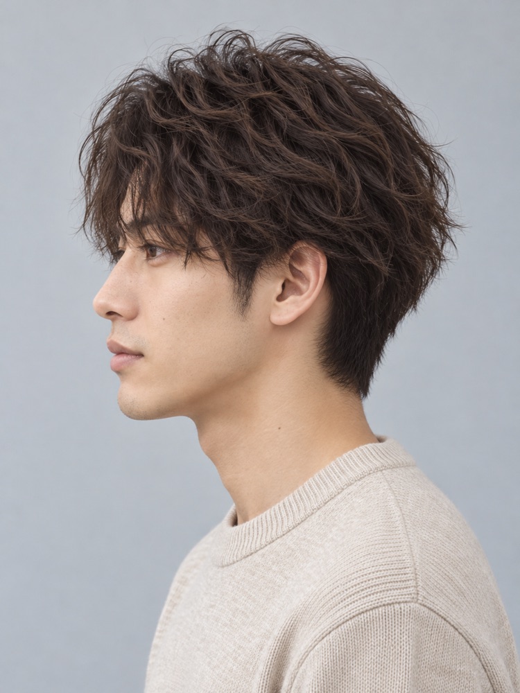 波紋燙・男側面