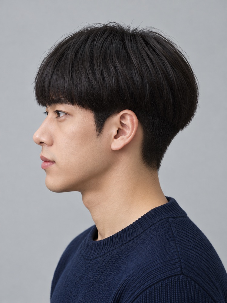 髮量多・髮質硬・21 歲剪鍋蓋頭