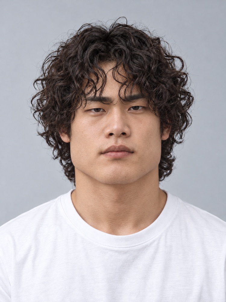 方臉・27 歲剪嬉皮燙・男