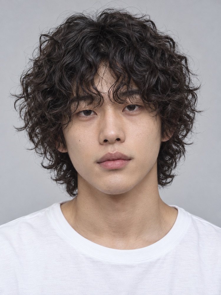 鵝蛋臉・22 歲剪嬉皮燙・男