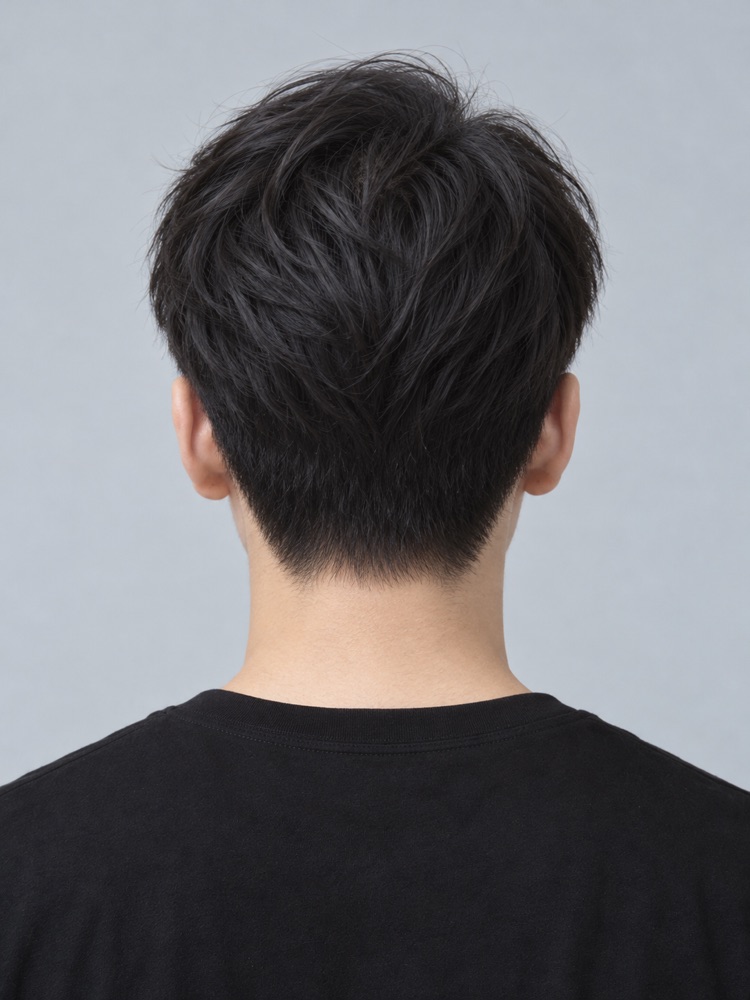旁分瀏海・男背面