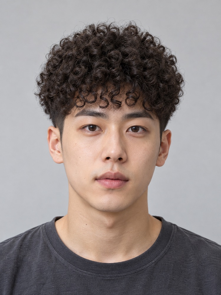 男生羊毛捲