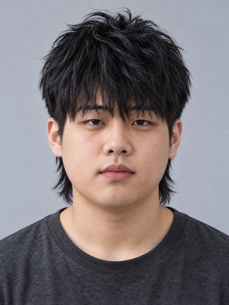 圓臉・19 歲剪男生狼尾頭