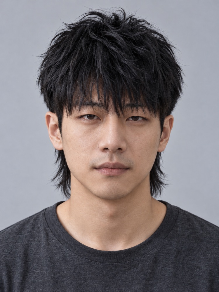 鵝蛋臉・33 歲剪男生狼尾頭