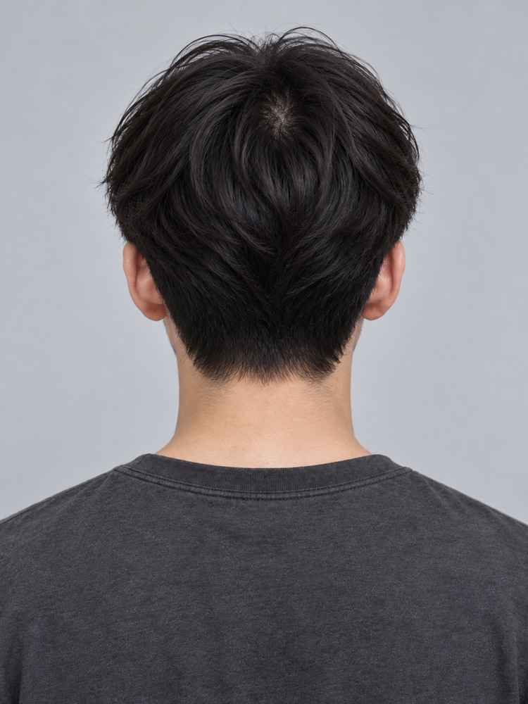 頭頂有髮旋・24 歲剪男生中分