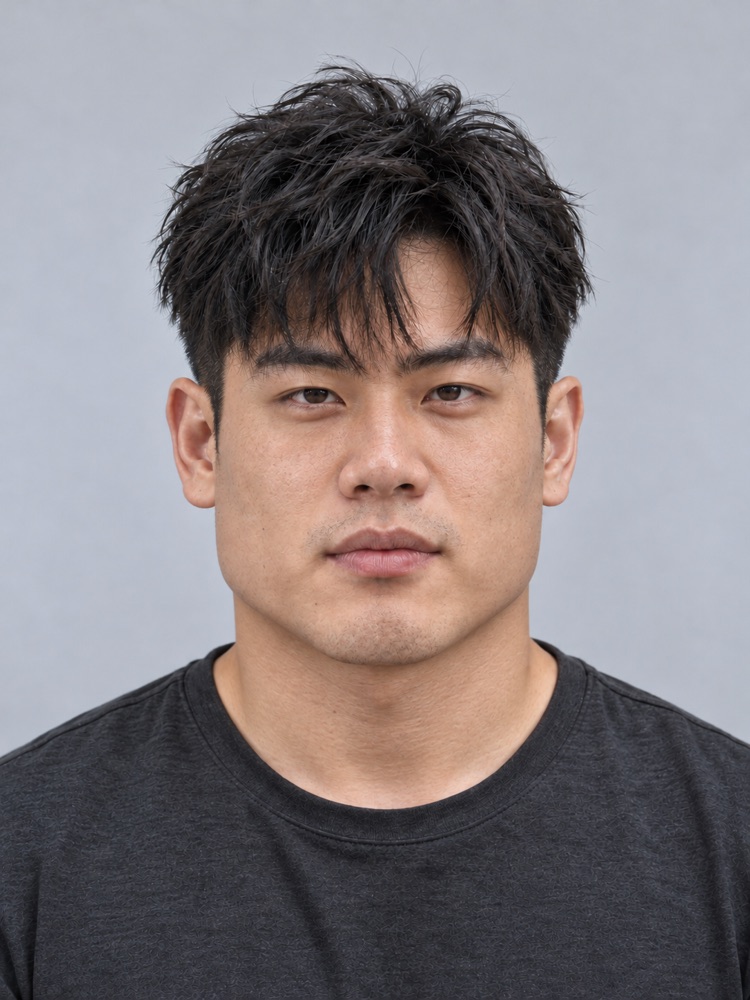方臉・29 歲剪紋理燙