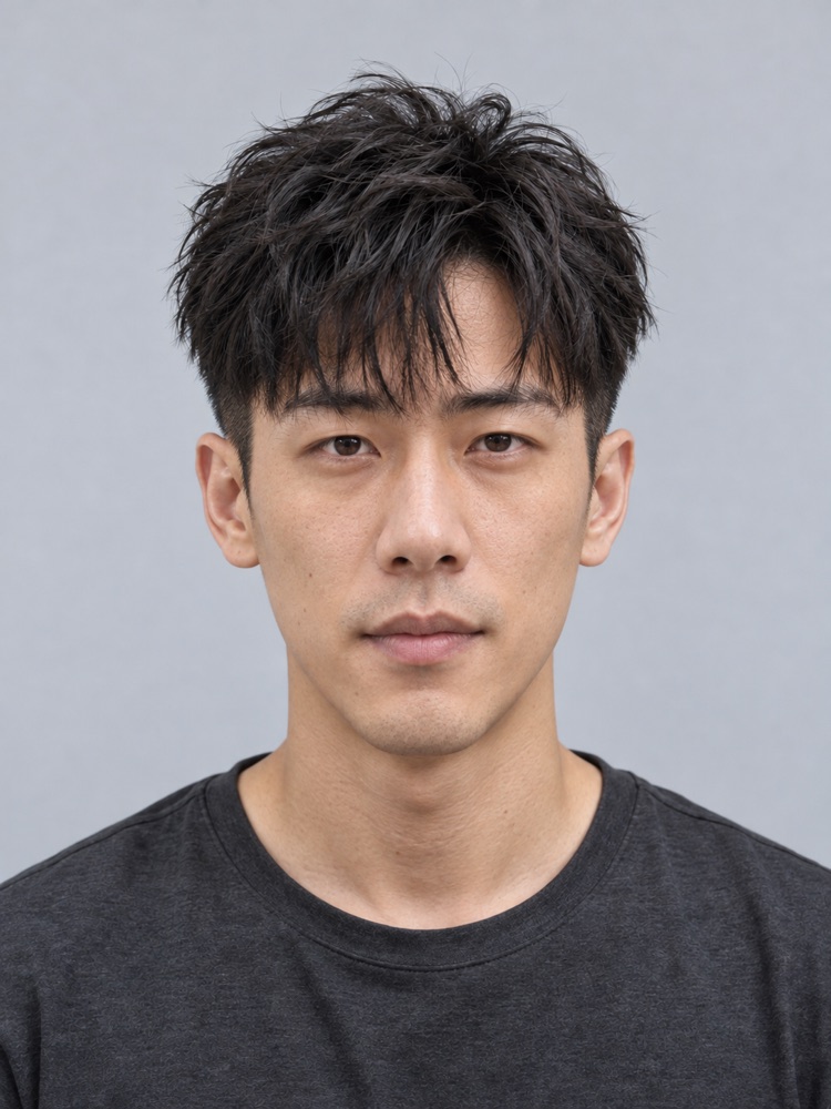 長臉・35 歲剪紋理燙