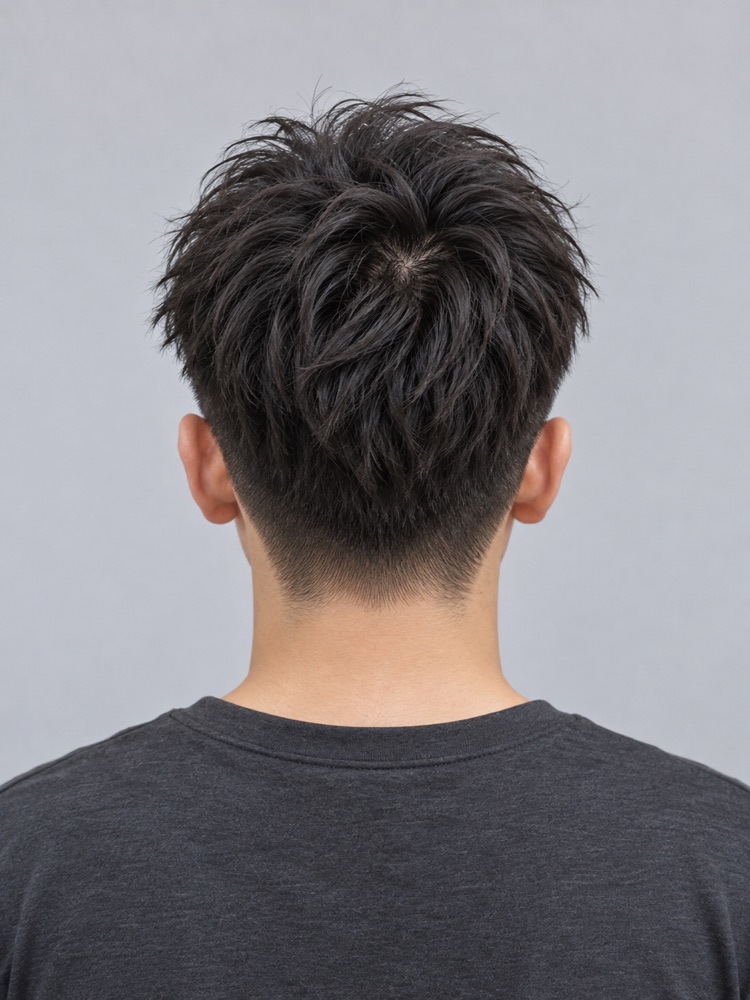 頭頂有髮旋・19 歲剪紋理燙