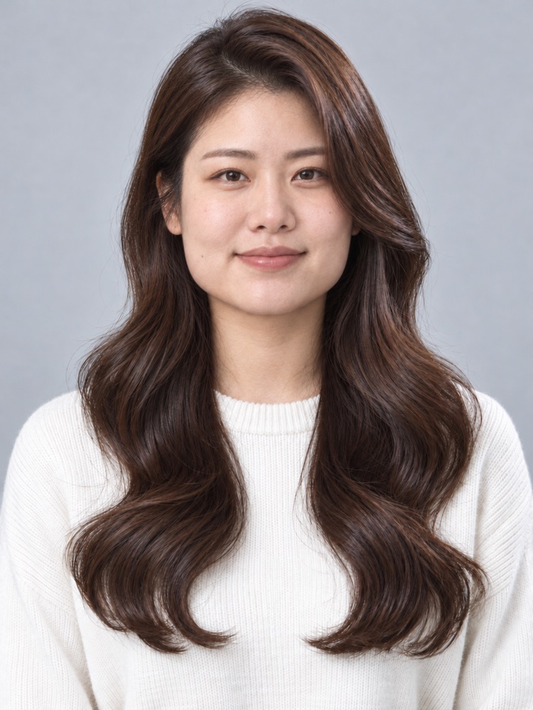 方臉・下顎寬・27 歲剪韓系大波浪