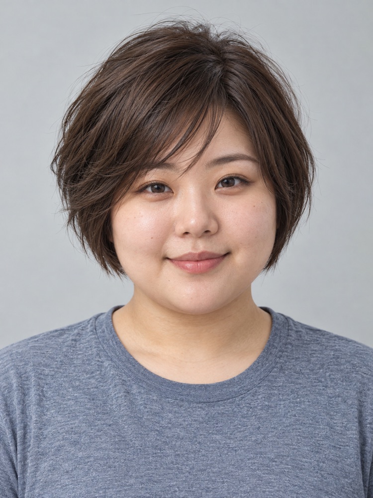 圓臉・25 歲剪精靈鮑伯