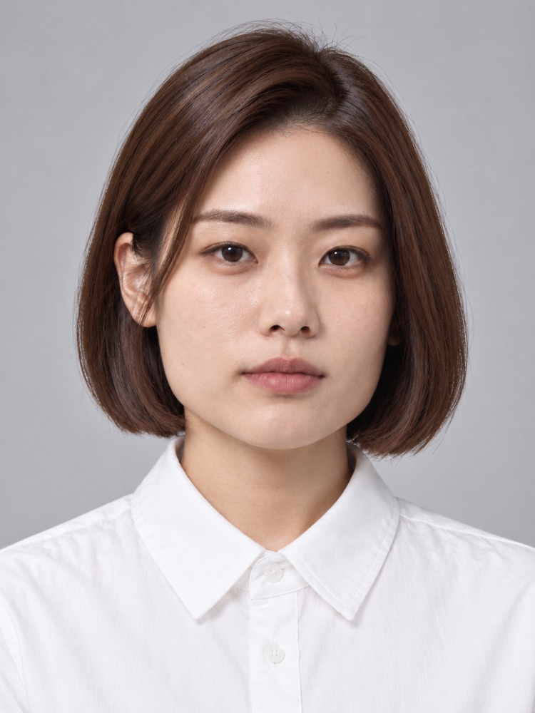 方臉・下顎寬・24 歲剪鮑伯頭