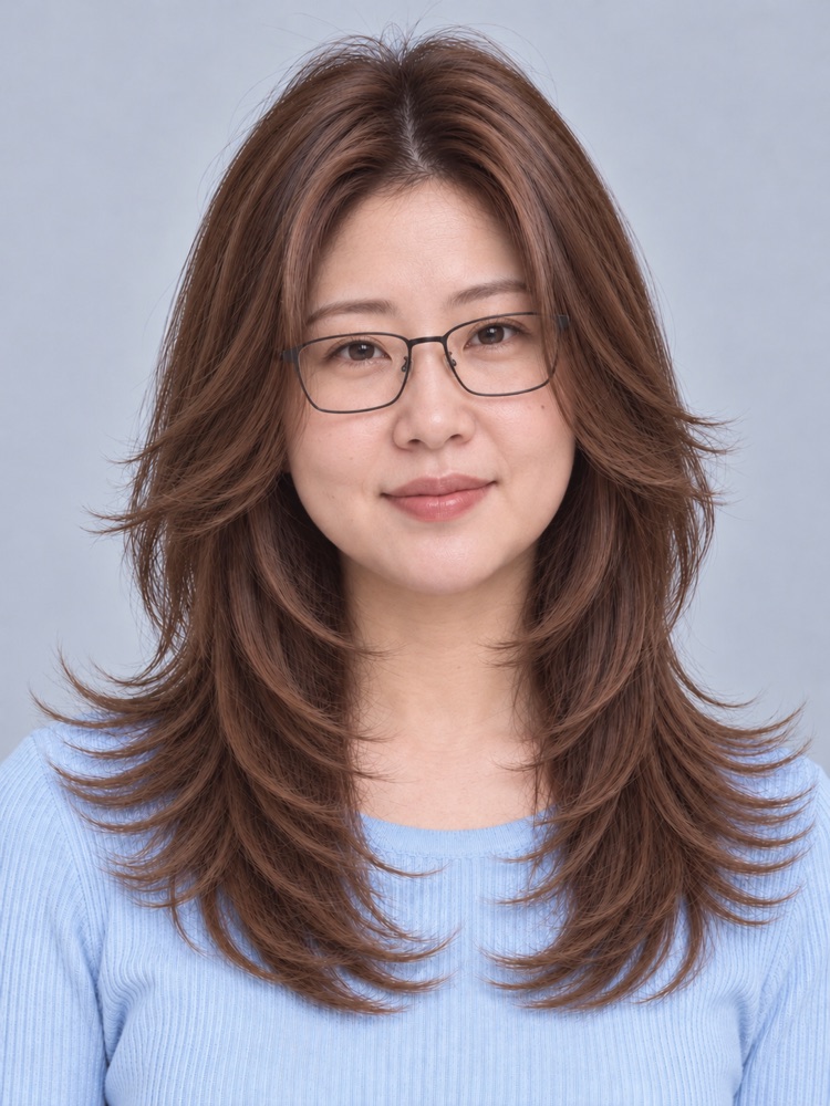 戴眼鏡・37 歲剪羽毛剪