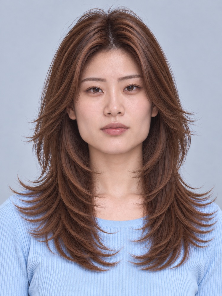 方臉・顴骨高・26 歲剪羽毛剪