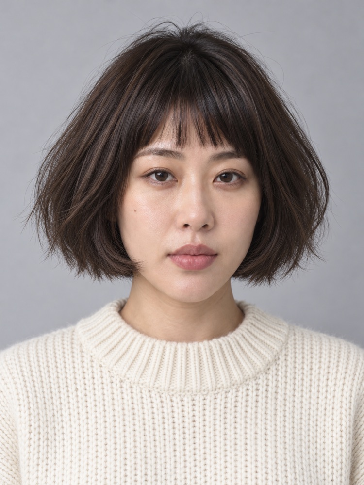 髮量多・髮質硬・30 歲剪法式短鮑伯