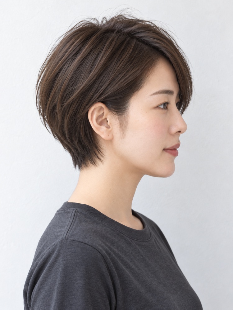 帥氣短髮側面