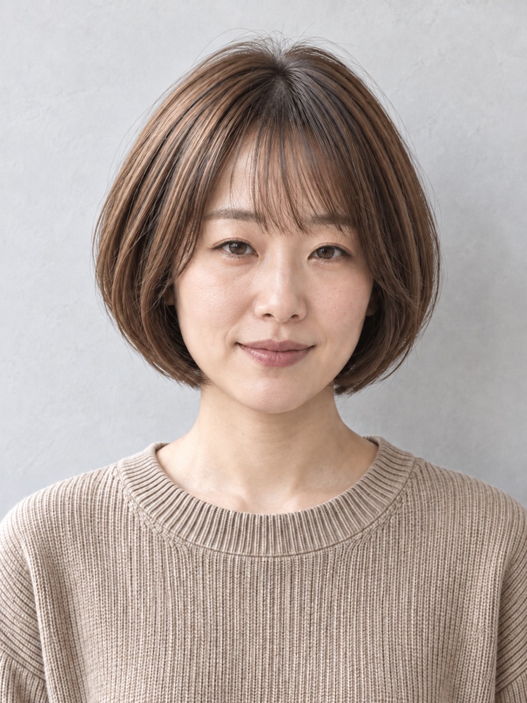 髮量多又硬・35 歲剪圓弧短鮑伯