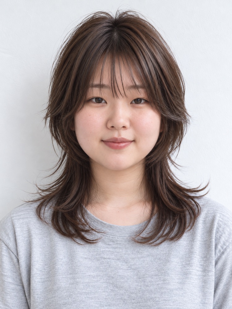 圓臉・22 歲剪狼尾頭