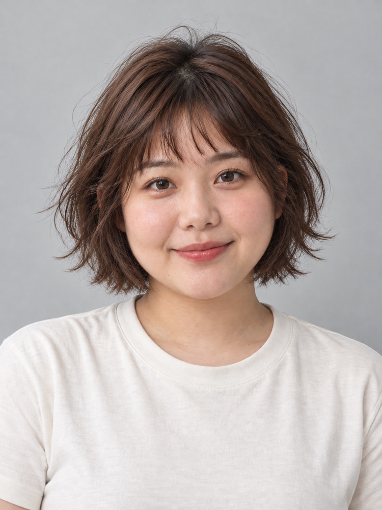 圓臉・23 歲剪小貓短髮