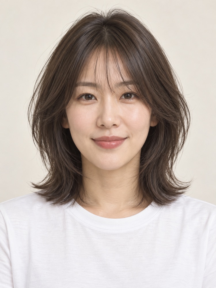 鵝蛋臉・30 多歲剪赫西剪