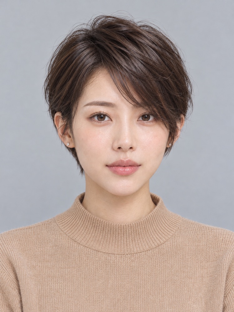 倒三角臉・29 歲剪精靈短髮